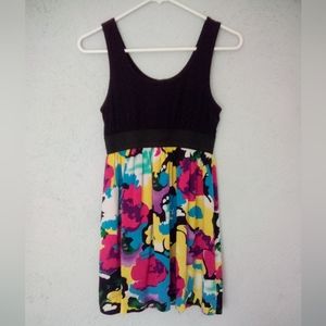 Hypnotik Floral Abstract Print Party Dress